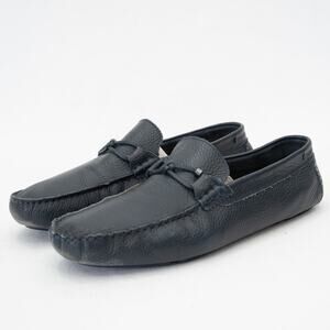 Ted Baker Ottro Blue Pebbled Leather Driver Loafers Shoes Size 10